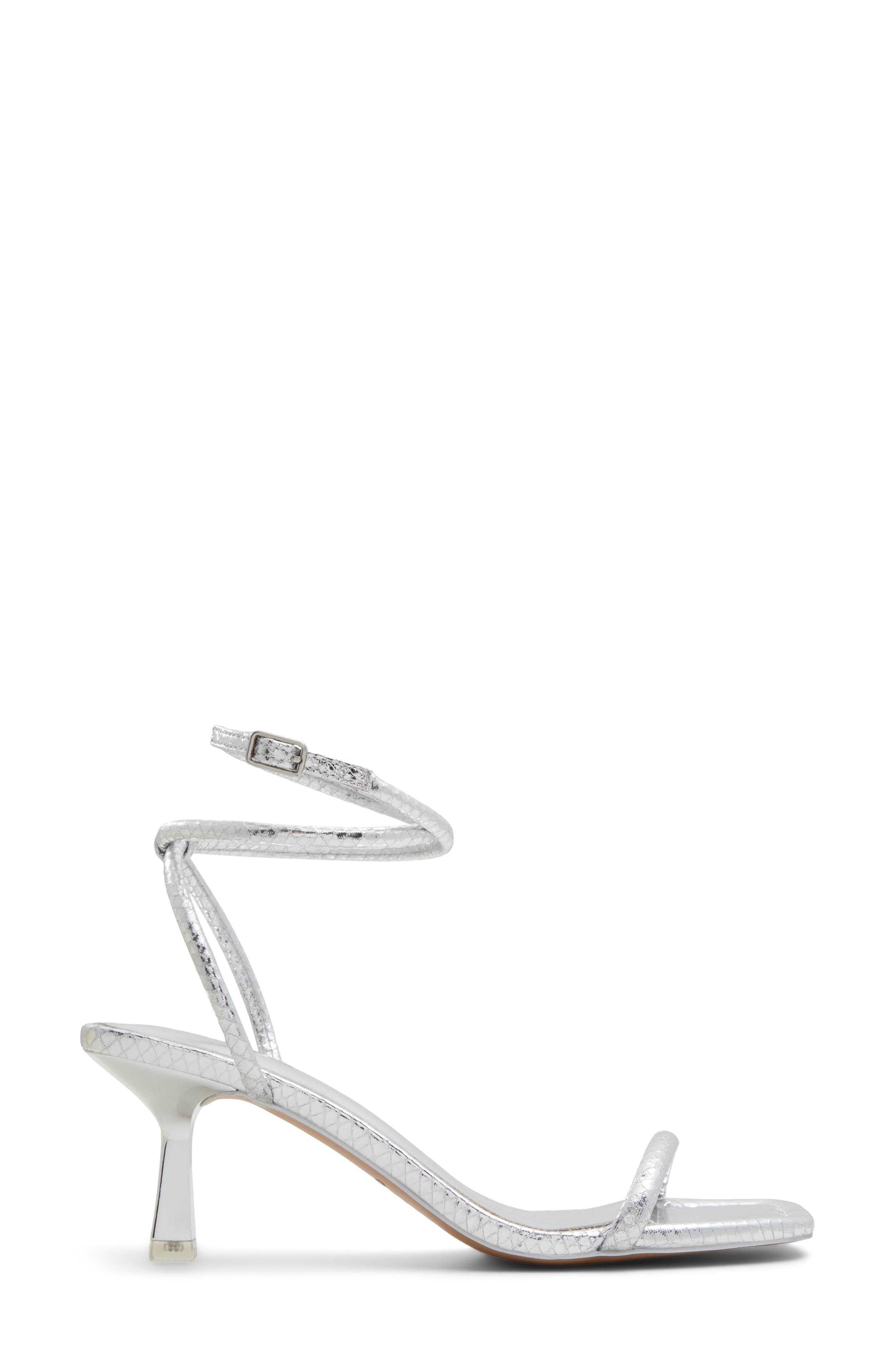ALDO Dime Ankle Strap Sandal, Alternate, color, Silver