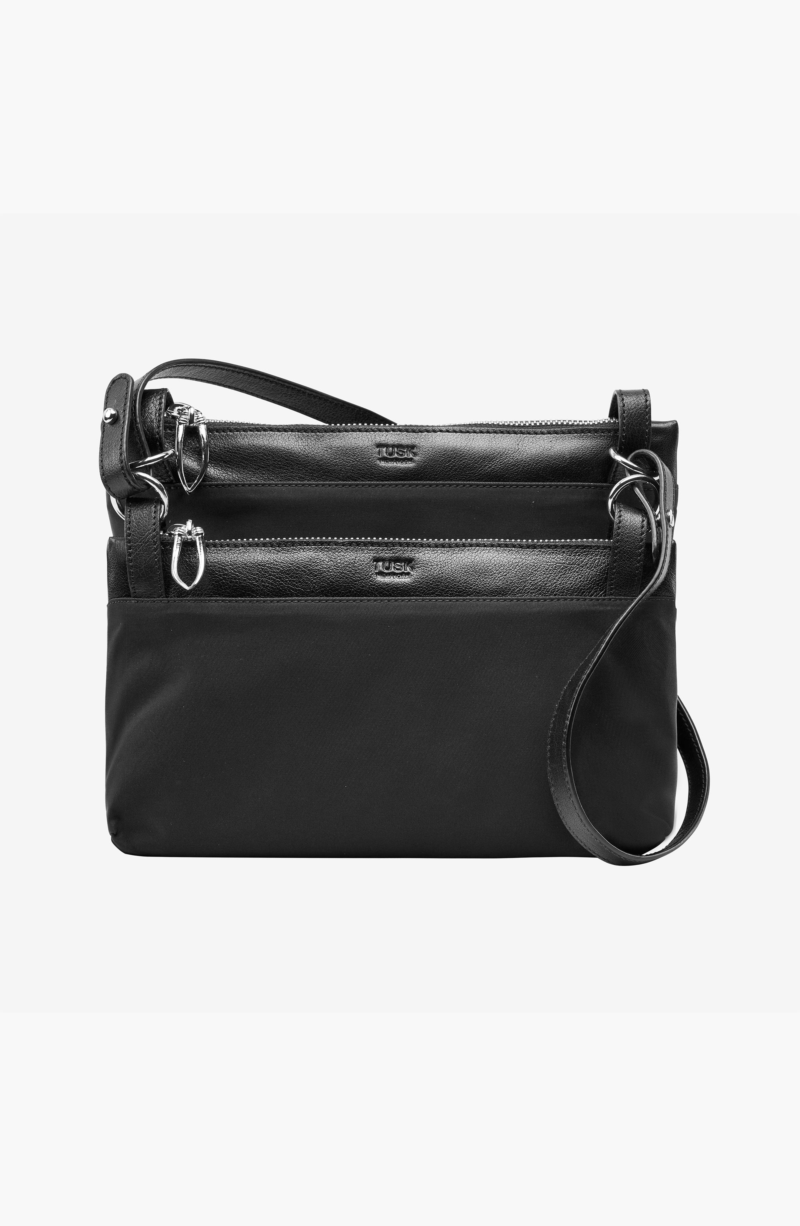 Tusk Sakhi Duo Crossbody Bag, Main, color, Black