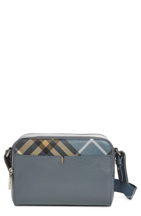 Mini Pop Check Leather Crossbody Bag