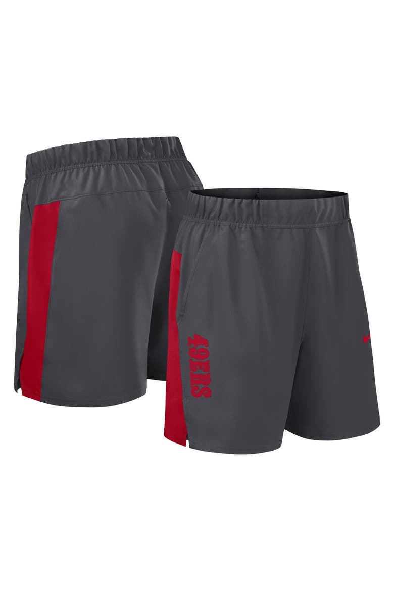 Men's Nike Gray San Francisco 49ers Woven Victory Performance Shorts, Alternate, color, Gray
