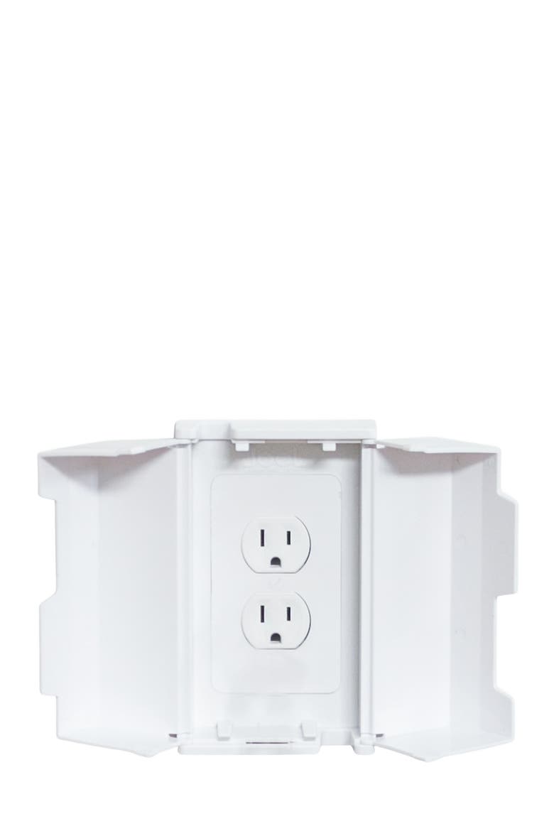 Electrical Outlet Cover Box, Alternate, color, White