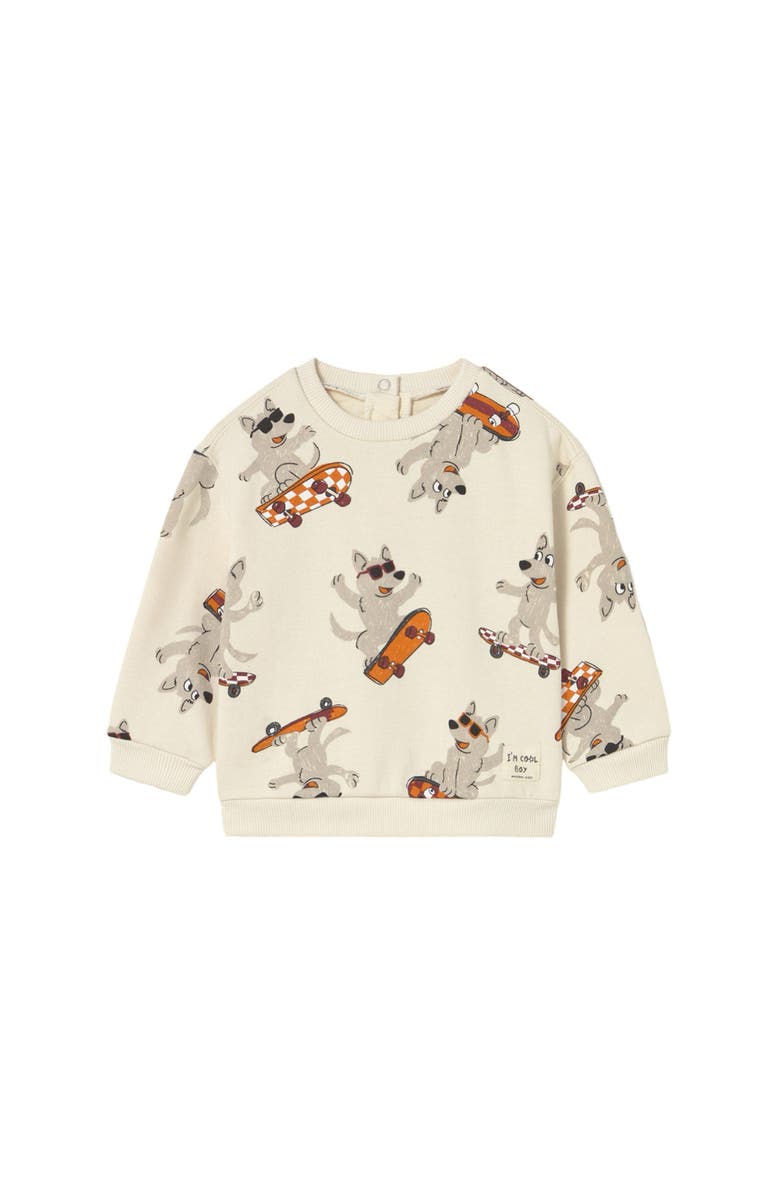 Mayoral Printed Sweatshirt, Main, color, Cream