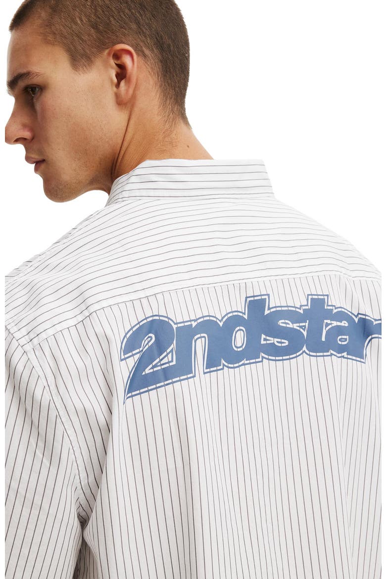 Men's Alex Short Sleeve Shirt, Alternate, color, 2Ndstar White Stripe Print
