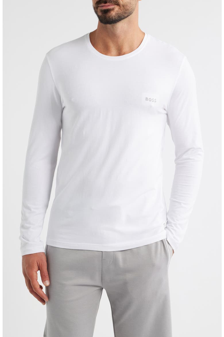 Mix Match Long Sleeve Stretch Cotton Pajama T-Shirt, Main, color, OPEN WHITE