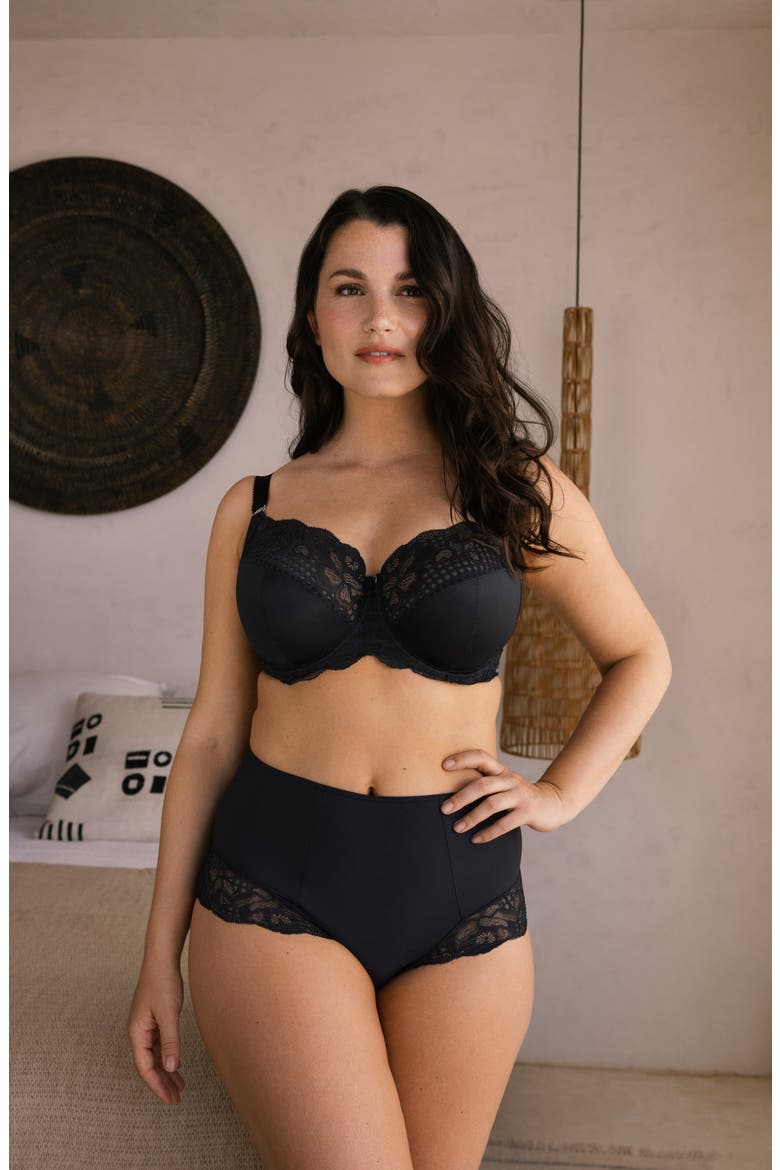Reflect High Waist Briefs, Alternate, color, BLACK
