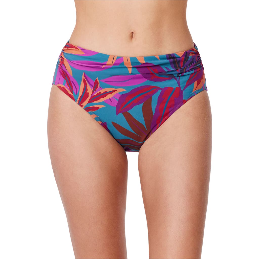 Gottex Plantopia Shirred High Waist Swim Bottom