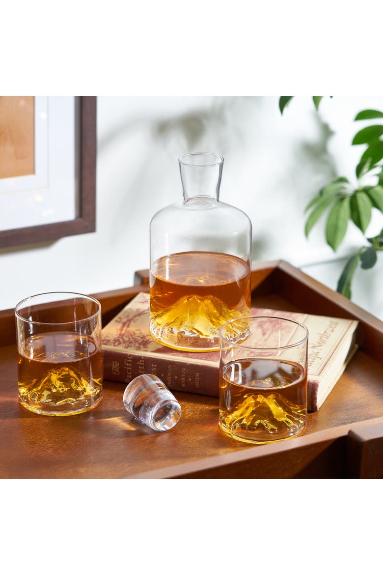 Mountain Crystal Liquor Decanter, Alternate, color, Clear