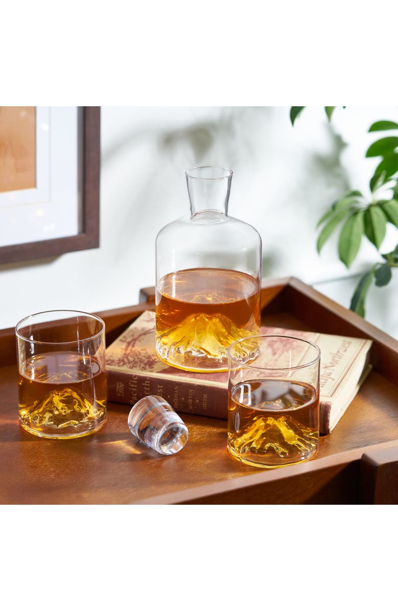 Viski Mountain Crystal Liquor Decanter, Alternate, color, Clear