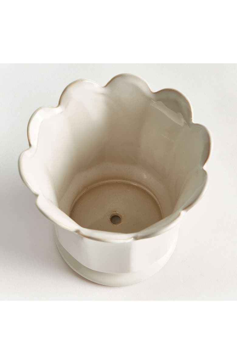 Napa Home & Garden Maline Footed  Pot, Alternate, color, White