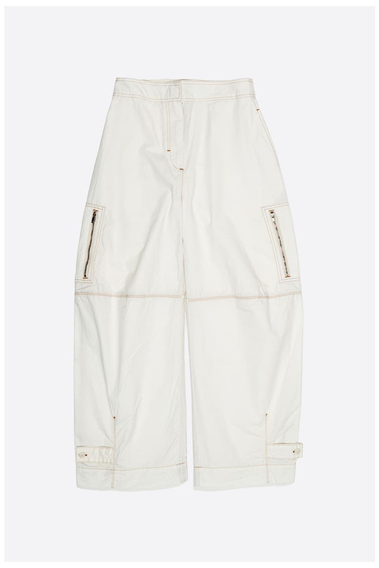 Adjustable Curved-Leg Trousers, Alternate, color, OFF WHITE