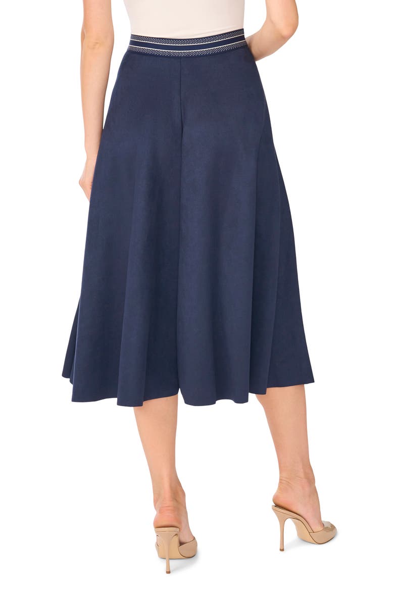 Faux Suede Wide Leg Culottes, Alternate, color, NAVY BLAZER
