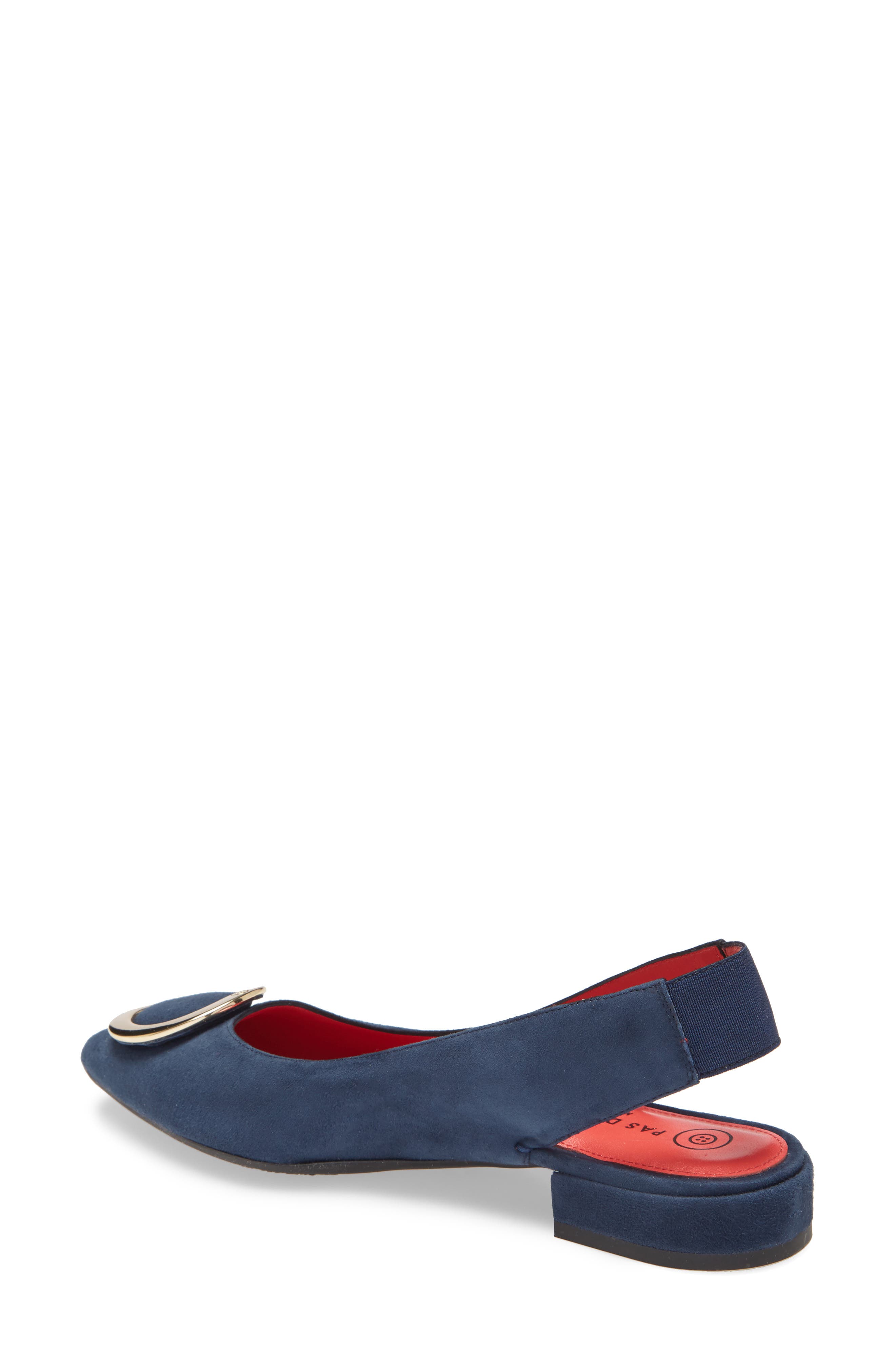 Pas de Rouge Janet Slingback Pointy Toe Flat, Alternate, color, 