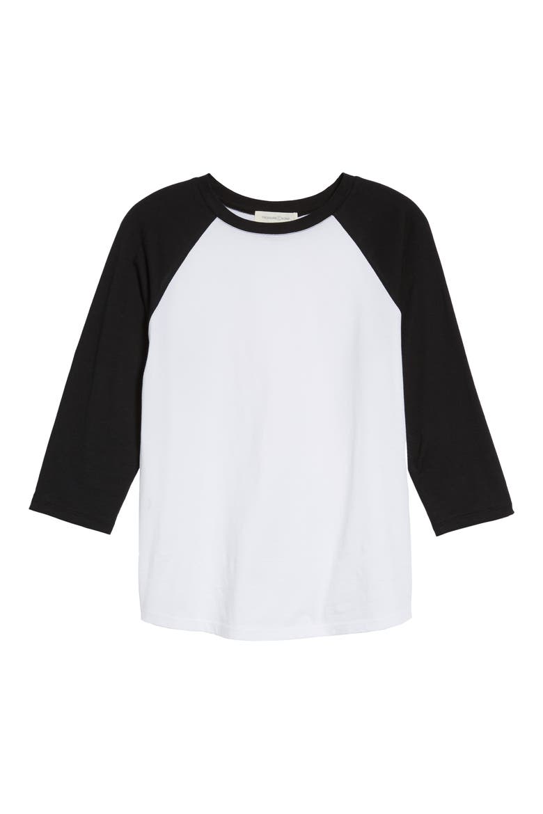 Baseball Tee, Alternate, color, WHITE- BLACK COMBO