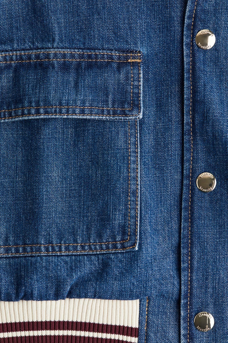 Denim Bomber Jacket, Alternate, color, Denim blue