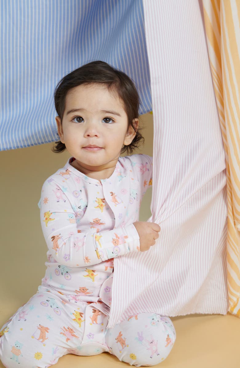 Magnetic Me Playground Pals Print Magnetic Convertible Romper, Alternate, color,