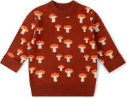 Little Green Radicals Kids' Mushroom Cotton Sweater