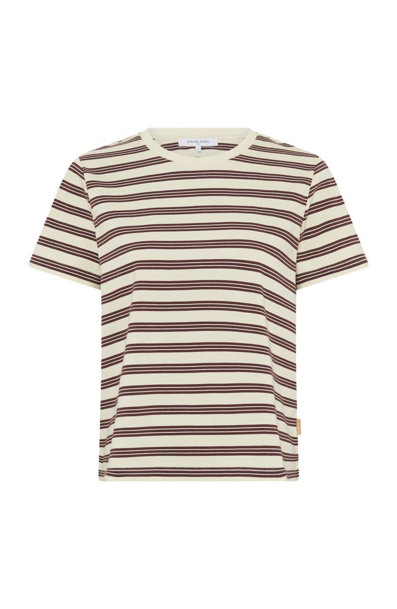 GERARD DAREL Maysane Crew Neck Striped T-Shirt, Alternate, color, Brown