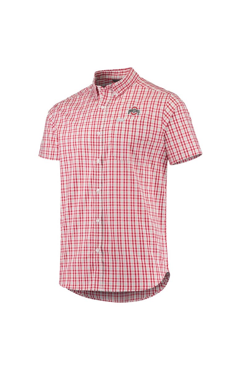Columbia Men's Columbia Scarlet Ohio State Buckeyes Rapid Rivers Logo Button-Down Shirt, Alternate, color, 