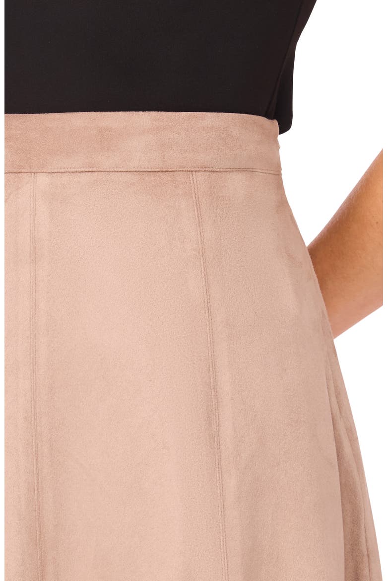 Paneled A-Line Midi Skirt, Alternate, color, MOCHA MERINGUE