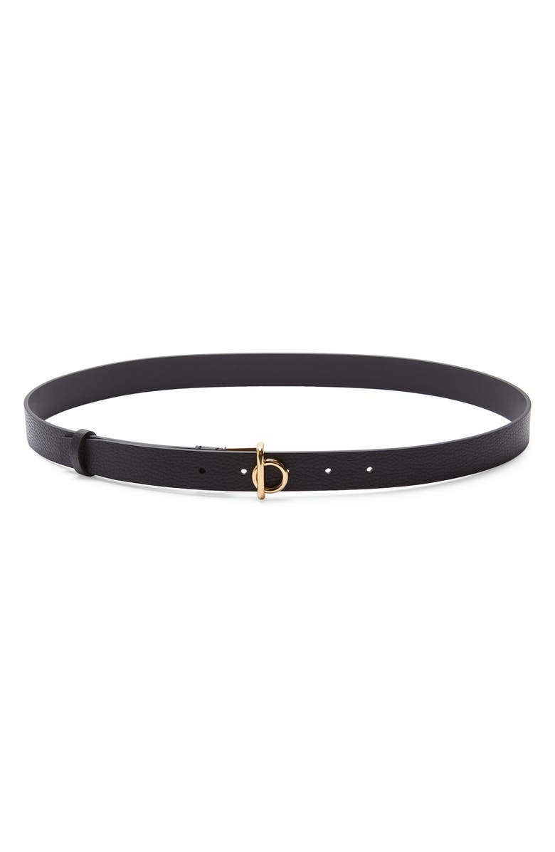 Burberry Rocking Horse Leather Belt, Main, color, 