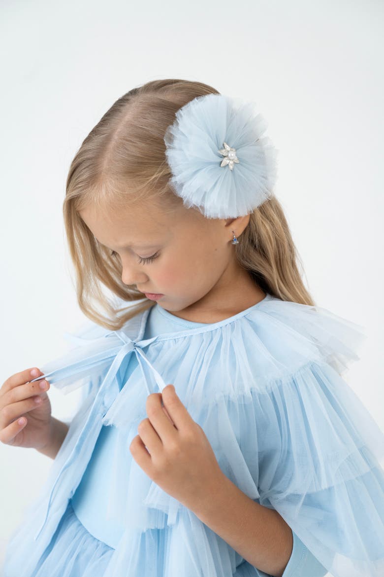 Cloud Tulle Dress Set, Alternate, color, Cool Blue