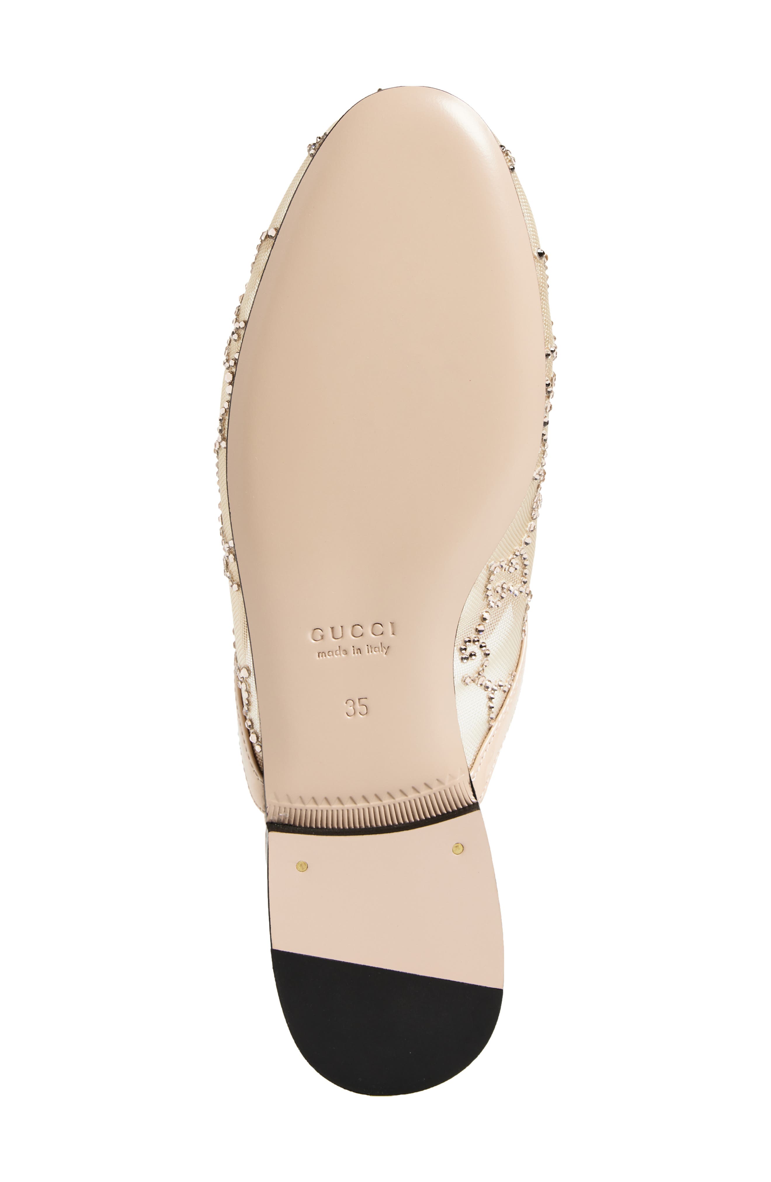 Gucci Princetown GG Crystal Mesh Horsebit Mule, Alternate, color, 681 Shell Pink