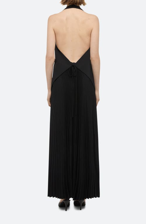 Helmut Lang Pleated Halter Vest Dress In Black