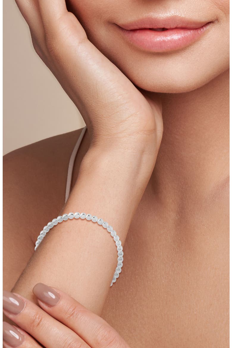 Beaded Link Bracelet, Alternate, color, SILVER