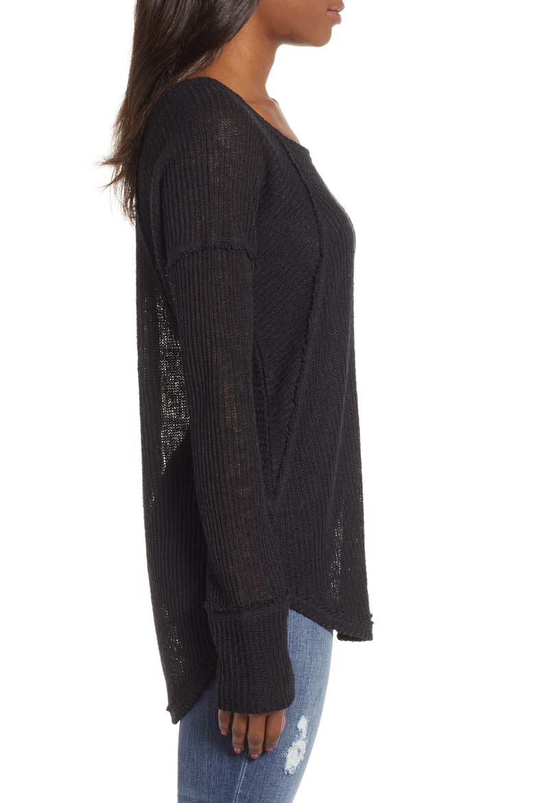 Seamed Open Top, Alternate, color, BLACK