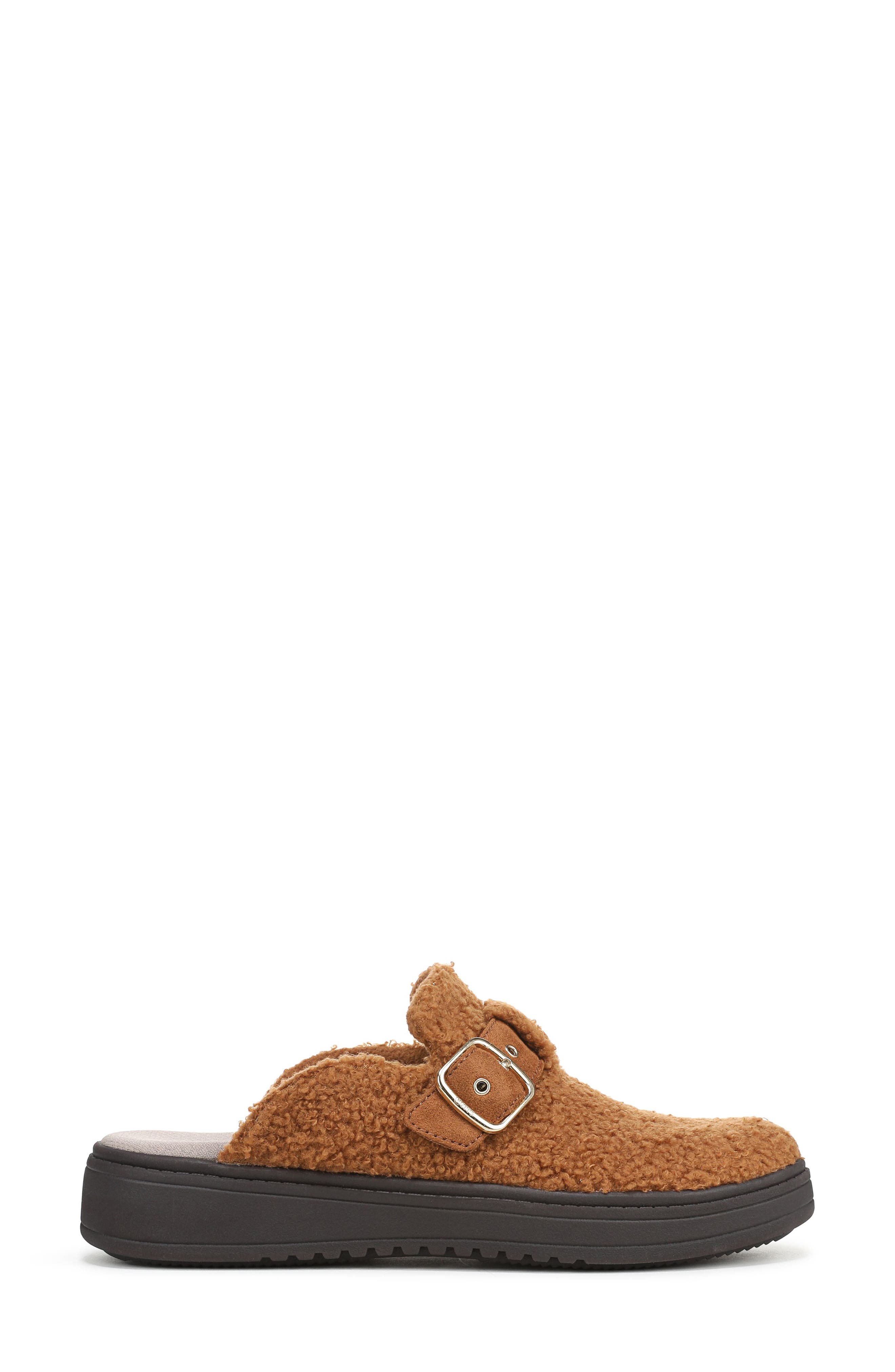 Vibe Cozy Faux Shearling Mule, Alternate, color, DARK HONEY BROWN