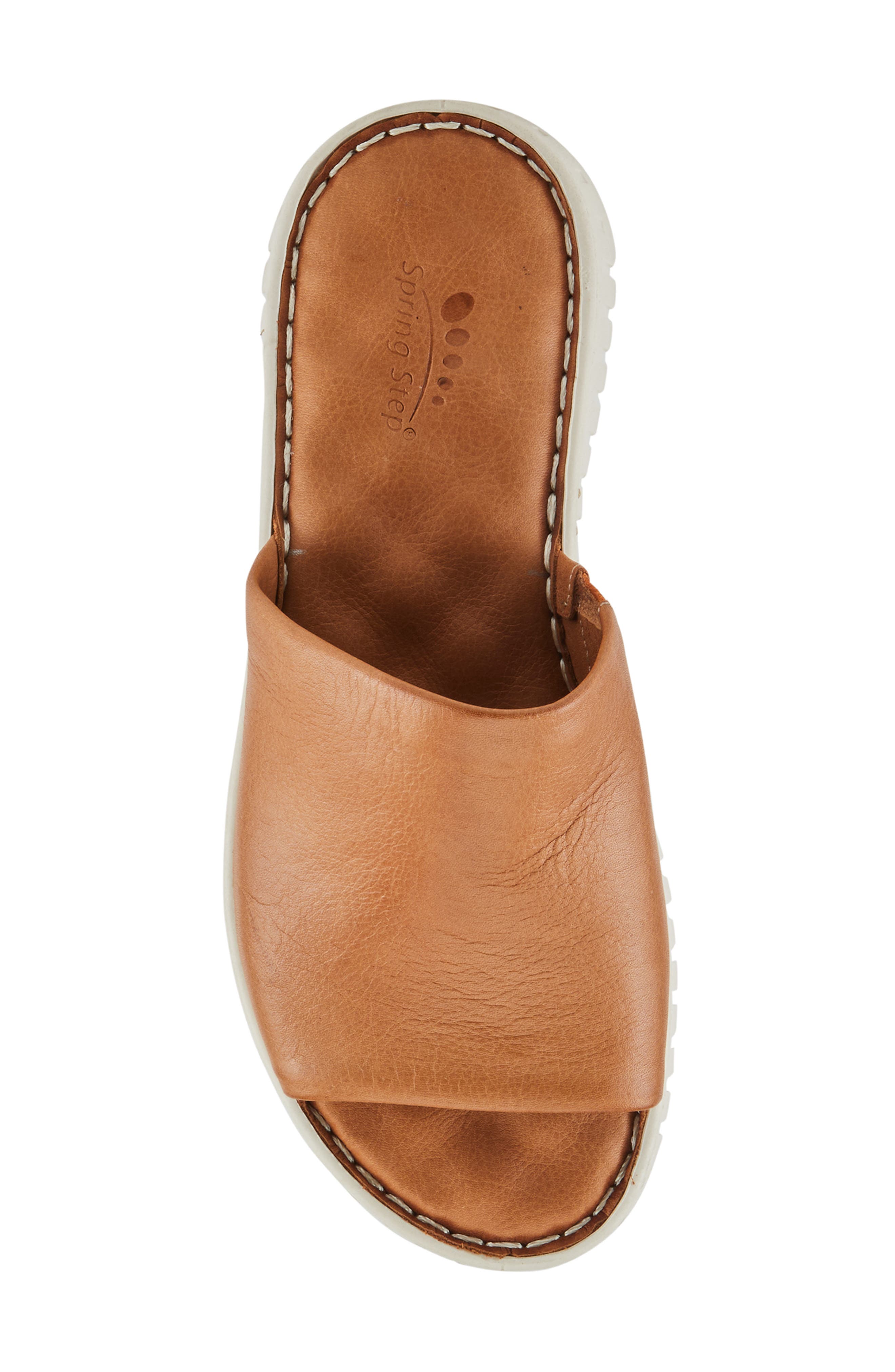 Spring Step Nappa Slide Sandal, Alternate, color, Camel