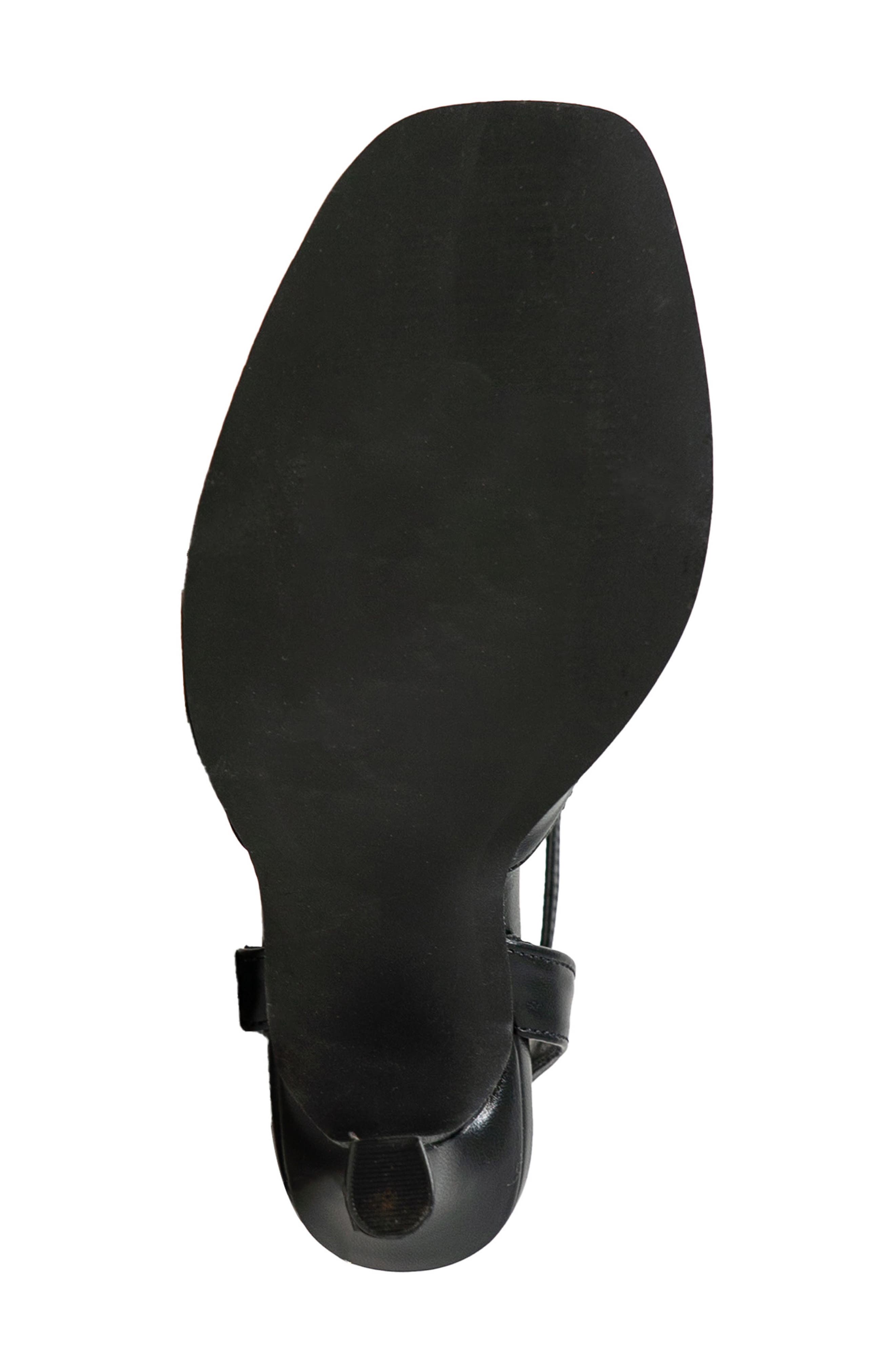 CHASE AND CHLOE Open Toe Ankle Strap Sandal, Alternate, color, Black