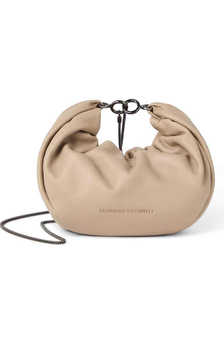 Brunello Cucinelli Soft leather Brioche Hobo bag, Main, color,