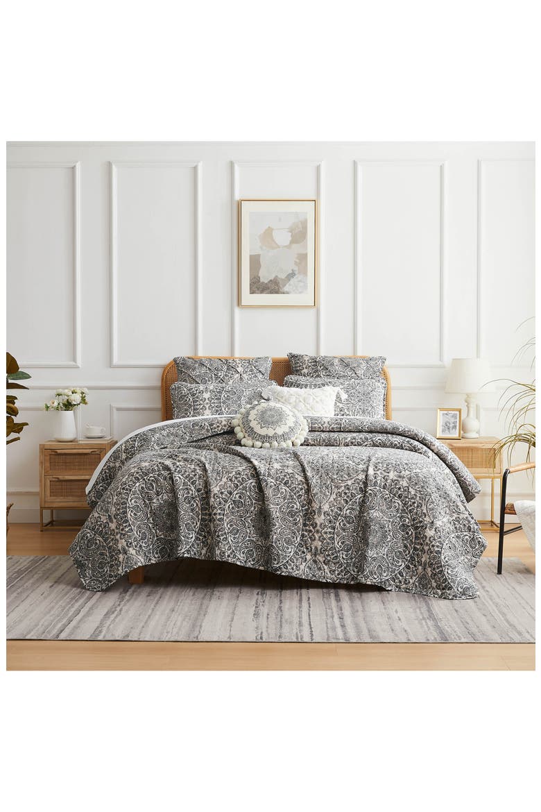 Ashanti 7-Piece Quilt Set, Alternate, color, GREY
