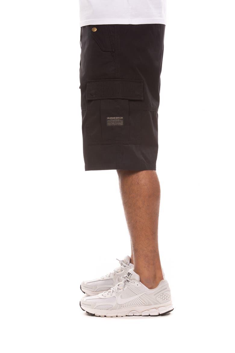 BB Drill Drawstring Cargo Shorts, Alternate, color, BLACK