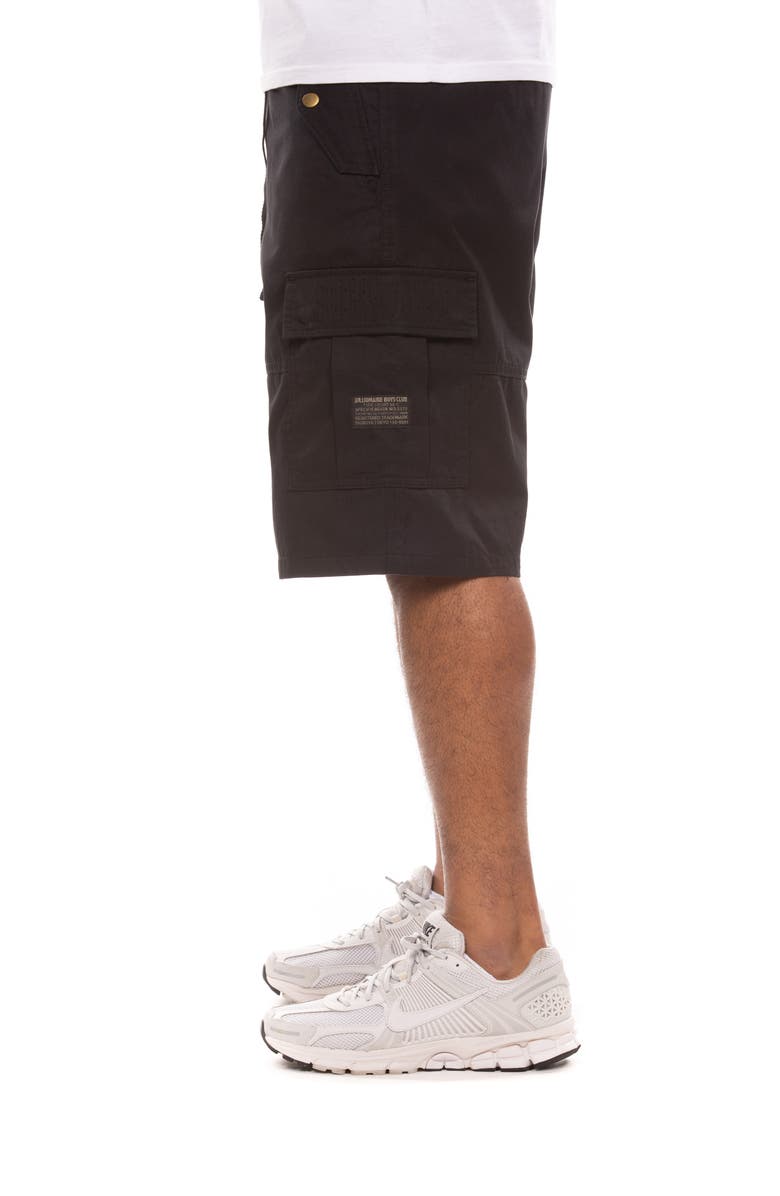 Billionaire Boys Club BB Drill Drawstring Cargo Shorts, Alternate, color, Black