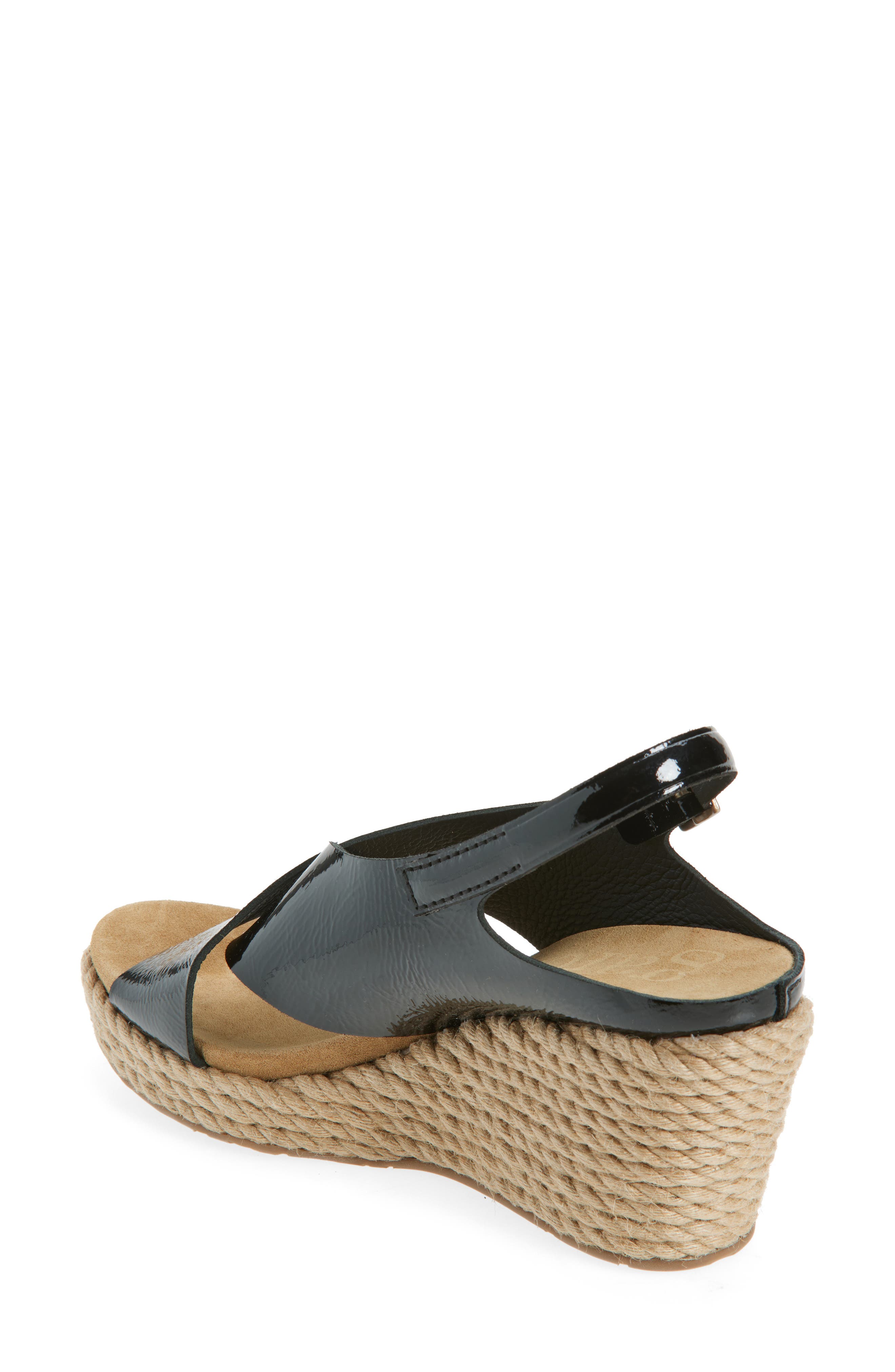 Pedro Garcia Avis Platform Wedge Sandal, Alternate, color, Black Castoro Naplack