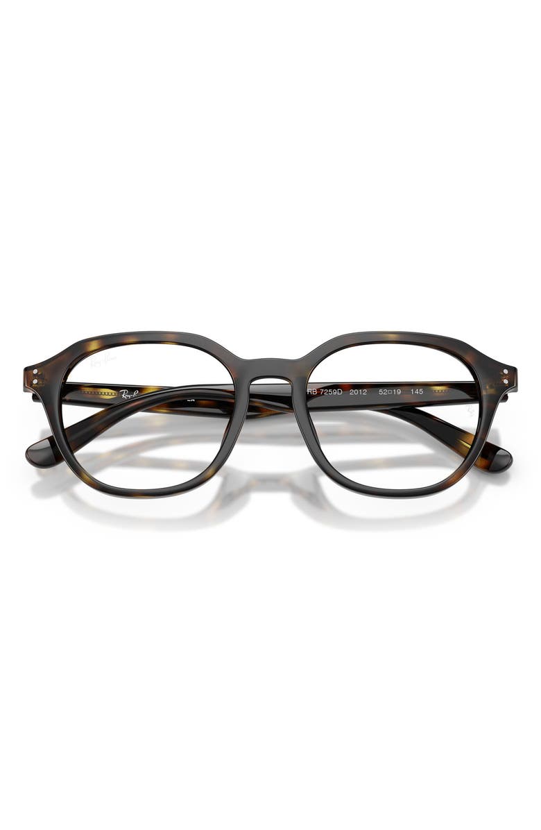 Ray-Ban 52mm Square Optical Glasses, Alternate, color, Havana