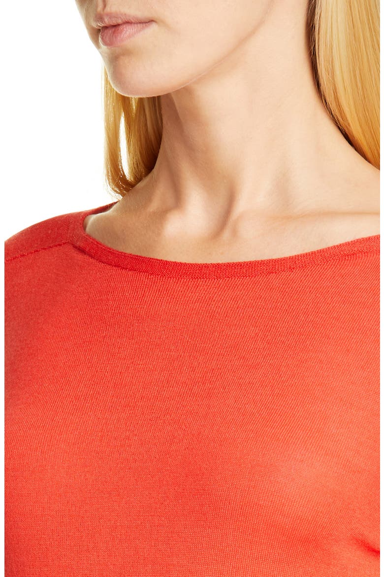 Fine Gauge Merino Jersey Sweater, Alternate, color, GERANIUM