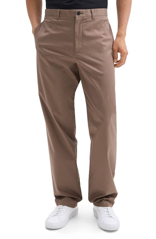 Theory Hanson Straight Leg Chinos In Walnut