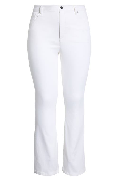 Anne Klein High Waist Bootcut Jeans In White