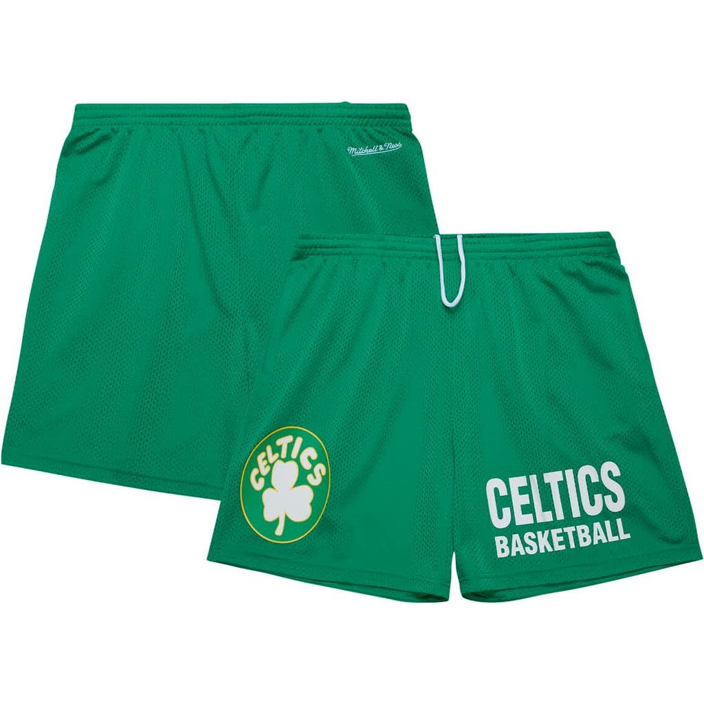 Mitchell & Ness Boston Celtics Hardwood Classics Gameday Shorts In Kelly Green