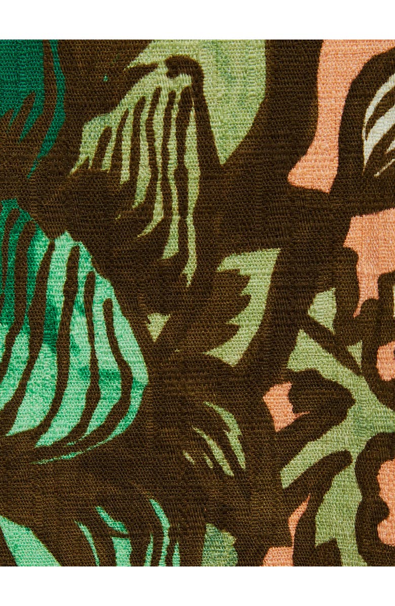 La DoubleJ La Scala High Dress With Feathers Anemone Pink Olive, Alternate, color, 