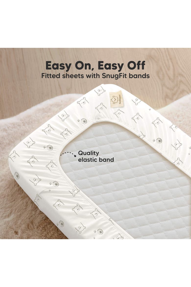 2-Pack Soothe Fitted Bassinet Sheets, Alternate, color, Bumble Bear