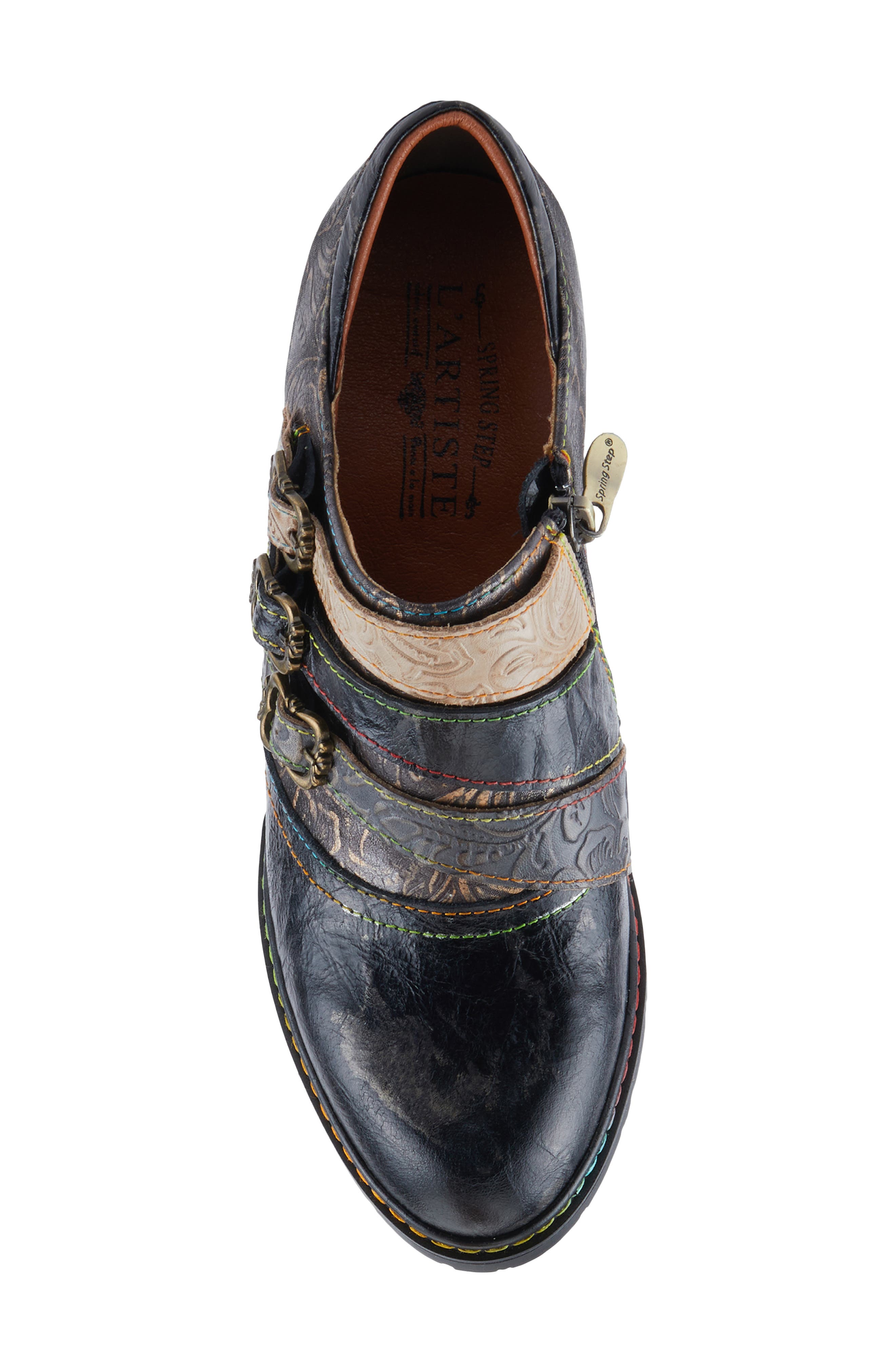 L'Artiste by Spring Step Graphic Bootie, Alternate, color, Black Metallic