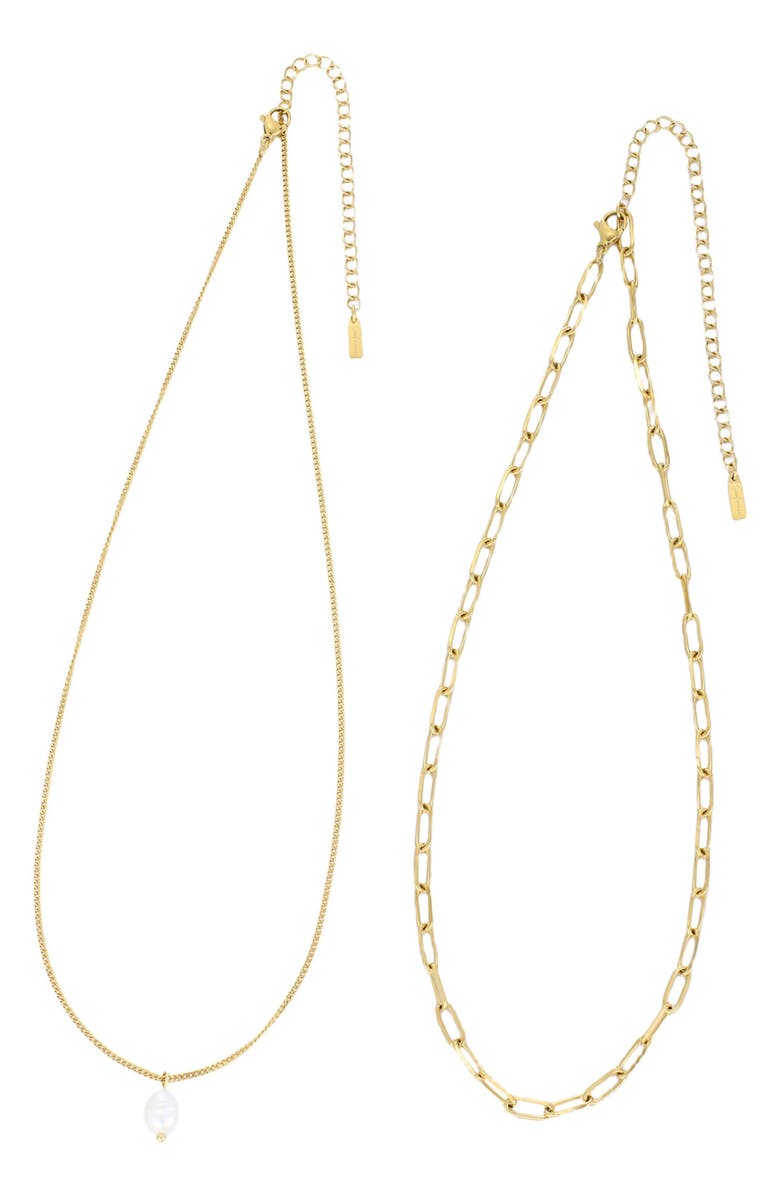 st. Moran Set of 2 Assorted Necklaces, Alternate, color, Gold/ White