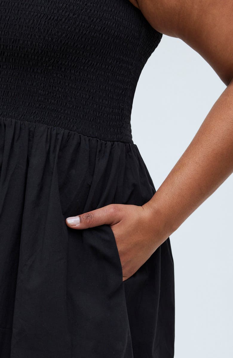 Madewell Smocked Sleeveless Dress, Alternate, color,