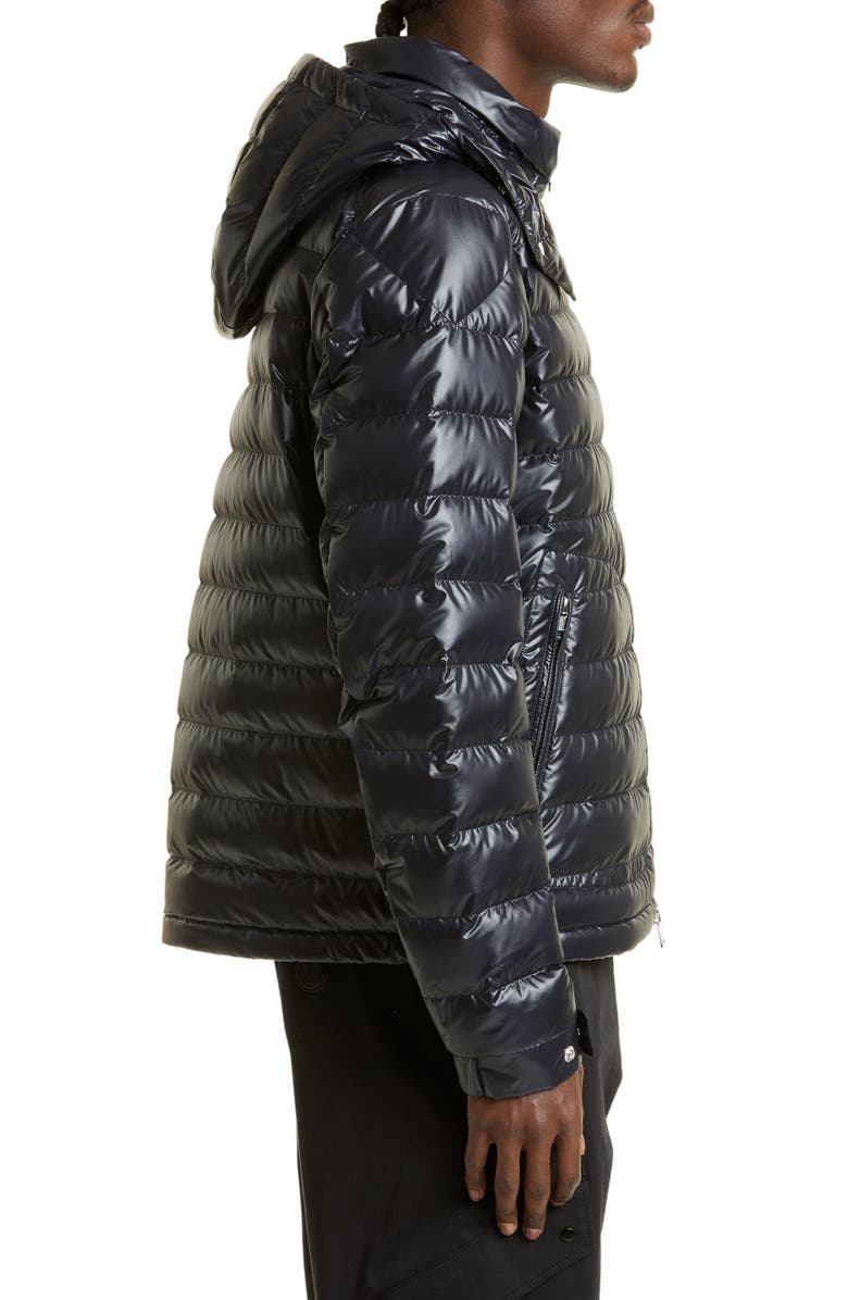 Moncler Lauros Recycled Polyester Down Jacket, Alternate, color, Navy