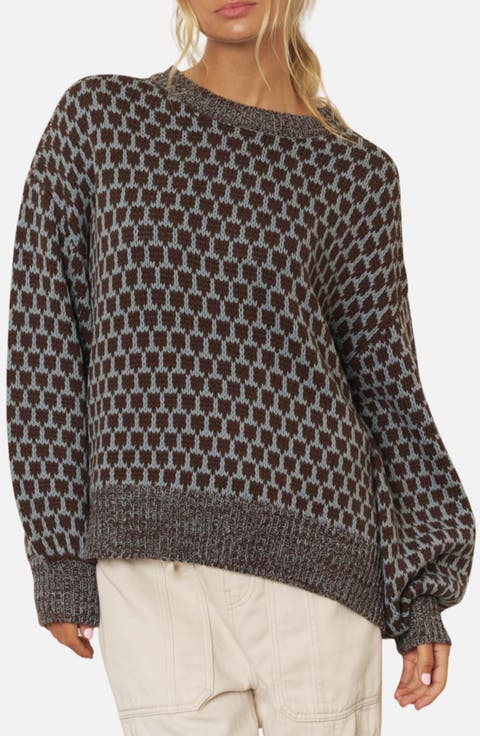 Geometric Pattern Relaxed Sweater
