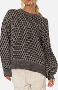 Blu Pepper Geometric Pattern Relaxed Sweater